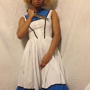 Handmade Blue and White Alice Frock